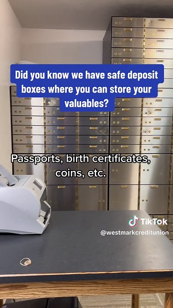 Most banks and credit unions rent out Safe Deposit Boxes for their members! This a wonderful and safe option for you to store valuable items. #safedepositbox #didyouknow #banking