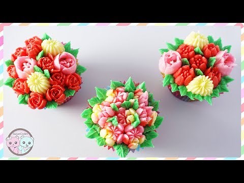 HOW TO USE RUSSIAN PIPING TIPS, RUSSIAN PIPING TIPS WITH COUPLERS, SUMMER CUPCAKES