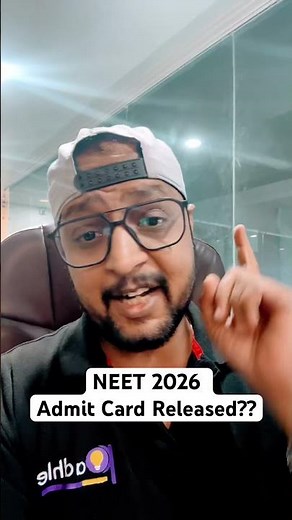 NEET 2026 Admit Card Release Date CONFIRMED! 🚨 NTA Official Update #neet2026