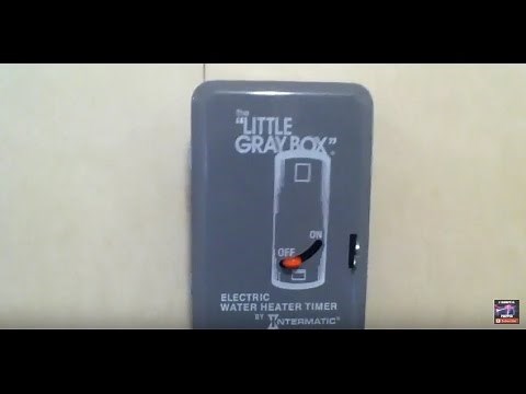 How to install a "little grey box" water heater timer on a water heater and also how to use off grid