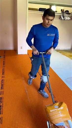 Uncopling membrane #tile #diy #bathroomremodeling #construction