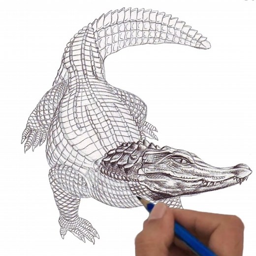How to draw a Caiman Learn to draw at: veriartcenter.com ... | Veri Art