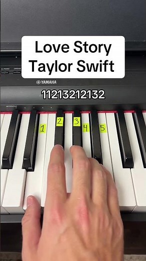 Taylor Swift - Love Story Easy Piano Tutorial #piano #easy #taylorswift
