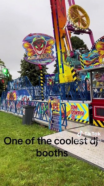 One of coolest dj booths @FUNDERWORLD #airmaxx what a ride