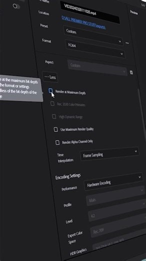 Best Export setting for Instagram Reel inside Premiere pro #premierepro #videoediting