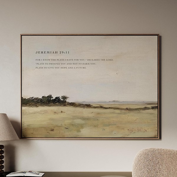 Bible Verse Wall Art, Modern Scripture Christian Art, Large Framed Canvas, Framed Christian Home Decor, Christian Gifts, Vintage Decor - 73 - Etsy