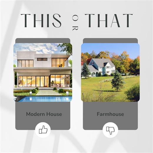 🏡✨ Modern House vs. Farmhouse: Exploring Pros & Cons! 🌾🏢 Choosing between a modern house and a farmhouse? Let's explore their unique qualities and weigh the pros and cons to help you decide! 🏢 Modern House Pros: 1️⃣ Sleek Aesthetics: Clean lines, minimalist design, and contemporary materials create a sophisticated look. 2️⃣ Tech Integration: Smart technology offers convenience and energy efficiency with automated systems and energy-saving devices. 3️⃣ Open Concept Living: Open floor plans pr