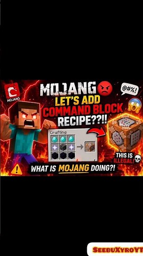Mojang Added Command Block Recipe?! 😱🔥 #minecraft #shorts