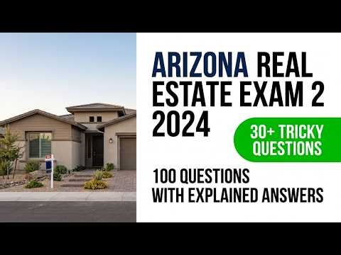 Arizona Real Estate Exam 2 2023 100 Questions with Explained Answers