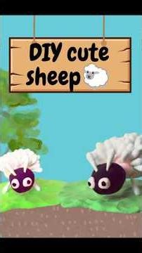 DIY Cute Sheep 🐑 | Easy Cotton Bud Craft | Kids Craft #shortsfeed