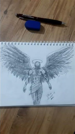 fallen angel drawing🖤 #punk #fallenangel #drawing #angel