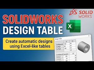 SolidWorks Design Table Tutorial #solidworks #solidcam #desing
