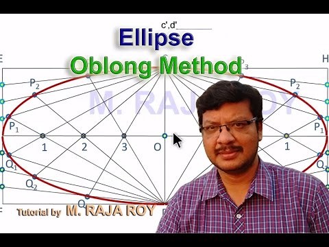 Engineering Drawinng - Ellipse by Oblong Method