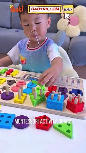 Montessori Activity Board: Numbers, Colors & Early Learning Fun #ToddlerActivity