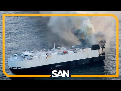 Freighter carrying 3,000 new vehicles sinks weeks after onboard fire