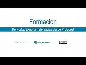 Refworks: Exportar referencias desde Proquest [2023]
