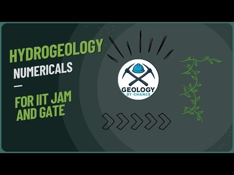 Hydrogeology Numericals for IIT JAM & GATE Geology | High-Yield Questions with Conceptual Solutions