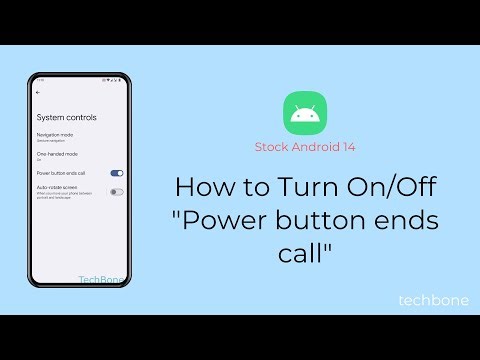 How to Turn On/Off "Power button ends call" [Android 14]