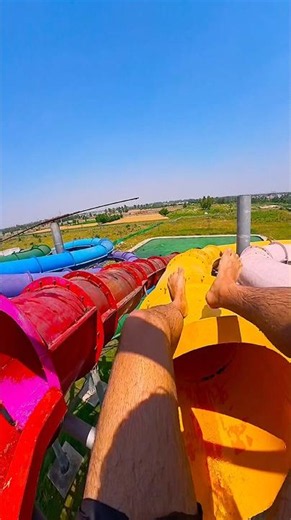 Waterpark slide poV #parkour #speedrun #freerun #Park #waterslide #fun #parkourlife #youtubeshorts