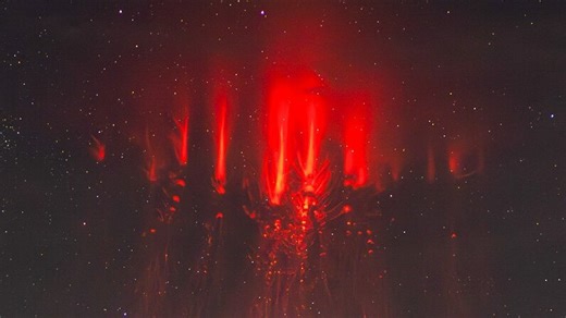 Storm chaser captures rare red sprites across Kimberley sky