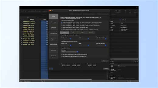 Stata’s 𝗺𝗲𝘁𝗮 suite now supports meta-analysis of correlation coefficients, giving you more flexibility in synthesizing research findings across studies, whether Fisher’s 𝘻-transformed or untransformed. Create forest plots, run subgroup analyses, and explore results with Stata’s familiar meta-analysis tools. Watch the tutorial: https://youtube.com/watch?v=H-_J2ctjpR0 #Stata #Stata19 #StataTip #StataCommunity #DataScience #StatisticalAnalysis | Stata
