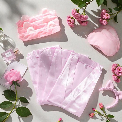 Kids Satin Spa Robes for Girls, Sleepover & Spa Party Kimono Robes With Slippers, Birthday Party Favors - Etsy UK