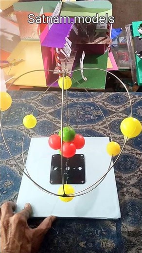 #shortsvideo atom and molecule model project || atomic structure model || diy science project