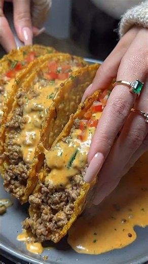 Crispy Plantain Shell Beef Tacos with Chipotle Crema