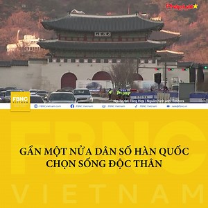 Dữ liệu mới nhất từ Bộ Nội vụ và An toàn Hàn Quốc cho biết, số lượng hộ gia đình chỉ có một người ở nước này, đã lần đầu tiên vượt qua mốc 10 triệu vào tháng 3/2024. Con số này cho thấy xu hướng lựa chọn cuộc sống độc thân ngày càng tăng của người dân Hàn Quốc. ------- ©️ Chương trình do Truyền hình Pháp luật sản xuất và cấp phép khai thác độc quyền trên FBNC. #FBNCVietnam | FBNC Vietnam