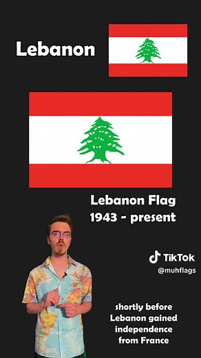 Learn about the flag of Lebanon! 🇱🇧 #lebanon #flag #history #middleeast #tree #red #white #mountain #ottomanempire #muhflags #vexillology #flagtok #education #learnontiktok #geography #fyp #foryoupage #currentevents #news #politics #beirut #tripoli