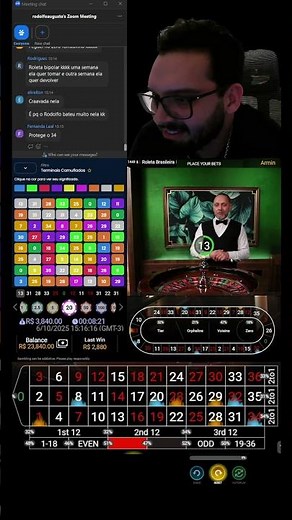 JOGADAS AO VIVO 🎯 #vempralive #roleta #cassinoaovivo #brasileira #playtech #casino #roulette