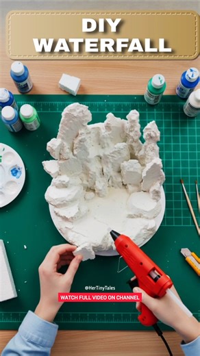 DIY Mini Waterfall | Full Tutorial On Channel #diy #shorts