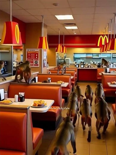 i did NOT expect that!🤣🐒 #monkey #viral #mcdonalds #funny