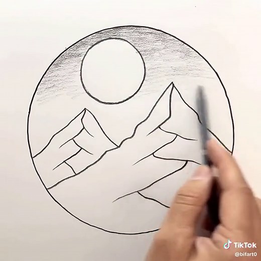 draw a beautiful nature ⛰️🌄 . . . . . #drawing #mountains #eazy #eazydrawing #drawingnature #nature #lovernature #drawmountains #viral #drawnature #beutiful #drawingchallenge #sketch #course #coureses #draw #رسم #fyp #foryou #fypシ #arabicpainting #رسم_بالرصاص #رسم_بسيط_للمبتدئين #رسم_للمبتدئين #الطبيعة_والجمال #رسمسهل