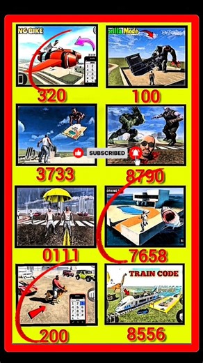 Indian Bike Driving 3D New Secret Cheat Codes 🔥 Train Code, Shark Code, Hulk Code #shorts