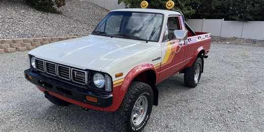 Check Out the Awesome '80s Graphics on This 1981 Toyota 4x4 Pickup That's up for Auction on BaT