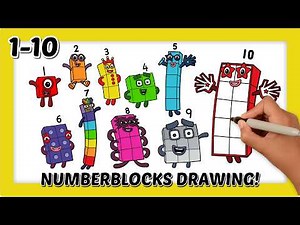 How To Draw NumberBlocks 1 to 10 Step by Step | Learn Numbers for Kids