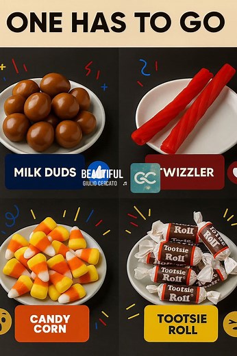 Milk Duds: Milk Duds are chewy caramel bites coated in smooth chocolate, offering a sweet, long-lasting treat with rich flavor and a classic movie-theater candy feel. Twizzler: A Twizzler is a chewy, fruity licorice twist with a light, sweet flavor and fun pull-apart texture, perfect for snacking and nibbling slowly. Candy Corn: Candy corn is a soft, tri-colored candy with a sweet, buttery flavor, traditionally enjoyed during autumn and Halloween for its nostalgic taste and festive look. Tootsie