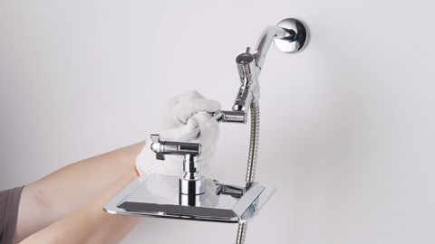 VXV 7-Setting Shower Head, 8” Rain Shower Head with Handheld Spray Combo, 11" Extension Arm Height Adjustable, High Pressure Shower Heads, Matte Black