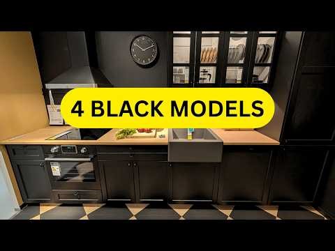 IKEA Kitchen | Black & Anthracite Models: LERHYTTAN, BODBYN, UPPLÖV, NICKEBO Walkthrough