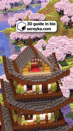 Minecraft Easy Japanese Temple🏯 #minecraft