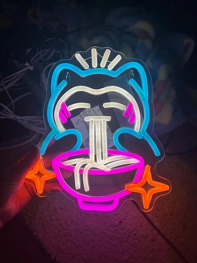 Snorlax LED Neon Light Sign | Pokemon Ramen Bowl Design - Etsy