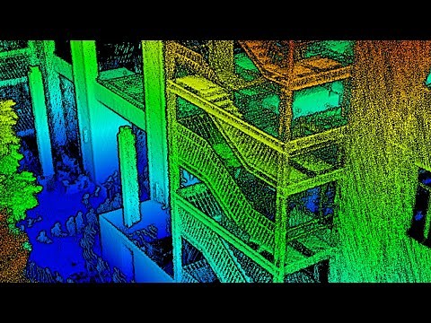 Effortless Staircase Scanning with GS 100G Handheld SLAM LiDAR Ultimate Building Inspection Tool
