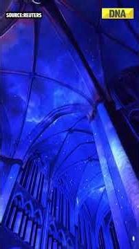 Spectacular Christmas Lights At 800-Year-Old Cathedral In Brussels | Winter Holidays #shorts