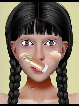 Wednesday Girl Full Makeover ASMR ✨ | Satisfying Face Cleaning & Makeup Animation