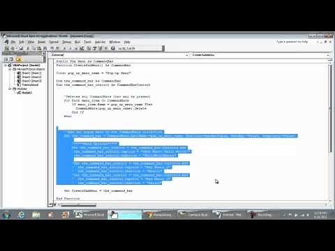 How to create a Pop Up Menu in Microsoft Excel 2007 2010 Instructions