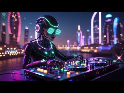 🌌 Neon Robot DJ Live | Ultimate Cyberpunk Electronic Mix 2025 🤖 | Euro Bot Remix