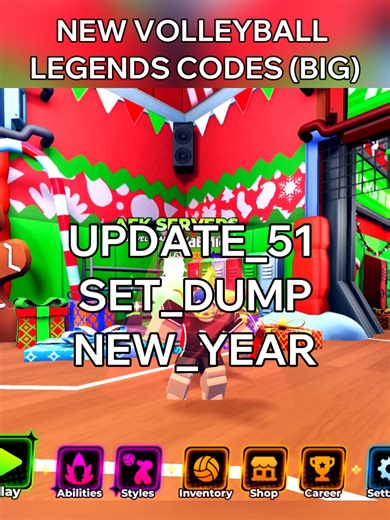 NEW VOLLEYABALL LEGENDS CODES!!!! THE NEW STYLE FEIKO IS FINALLY HERE!!!#volleyball #volleyballlegends #robloxfyp #codes #code #fypシ゚ #fyp #newyear