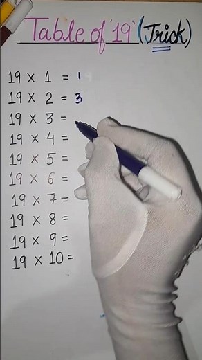 🚀 Fastest trick for table of 19 #table #mathstable #tabletrick #tableof19