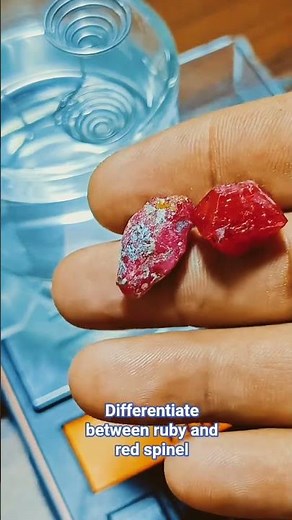 How to differentiate between ruby and red spinel? #gemstone#spinel#ruby